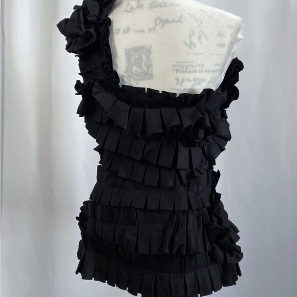 Bottega Veneta Pleated Ruffle One Shoulder Top size 38/us size 2 - Picture 6 of 9